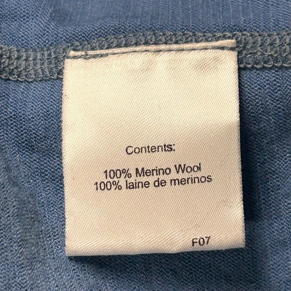 Smartwool Mens XL Blue 100% Merino Wool 1/4 Zip Long Sleeve Shirt Made Vietnam - Picture 5 of 13